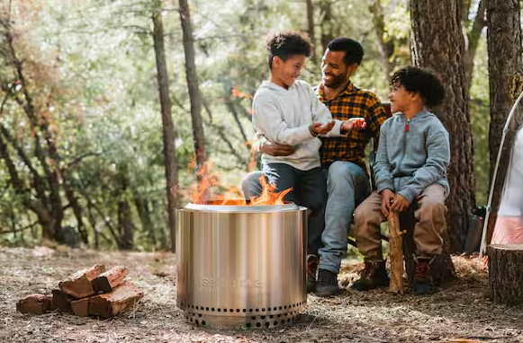 Bonfire, Stand & Shelter 2.0 Bundle 19.5 in. x 19.5 in. x 17.5 in. Outdoor Stainless Steel Wood Burning Fire Pit
