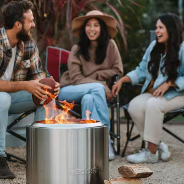 Bonfire, Stand & Shelter 2.0 Bundle 19.5 in. x 19.5 in. x 17.5 in. Outdoor Stainless Steel Wood Burning Fire Pit