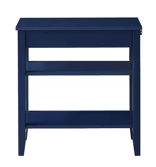 American Heritage Cobalt Blue Three Tier with Drawer End Table