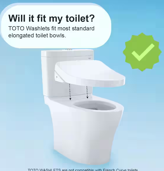 S7A Washlet Elongated Electric Heated Bidet Seat with Contemporary Lid in Cotton White
