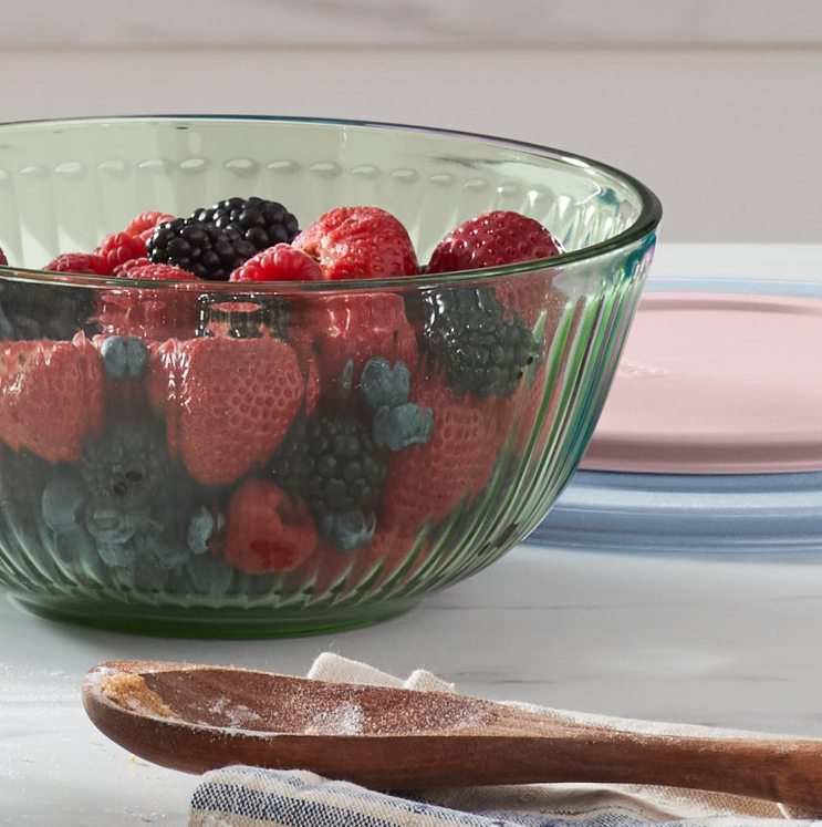 Pyrex 8-Piece Colored Glass Mixing Bowl Set