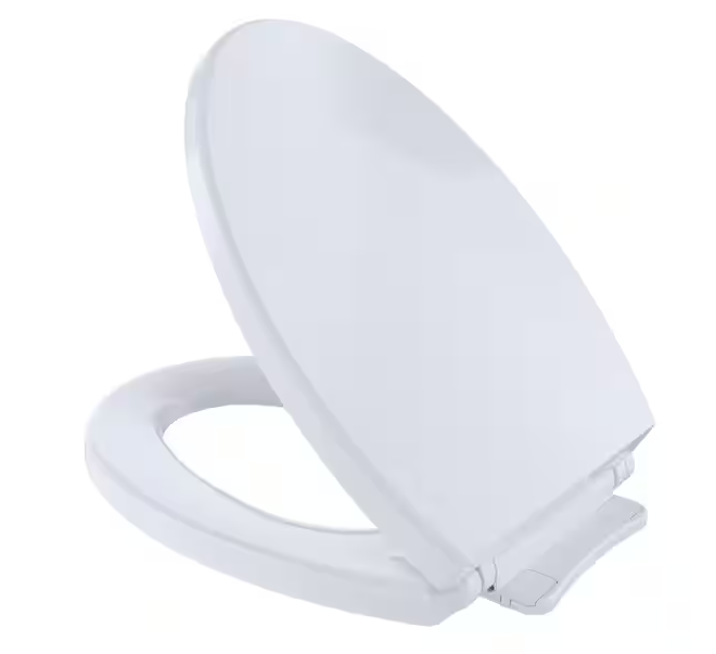 Elongated Soft Close Toilet Seat in Cotton White
