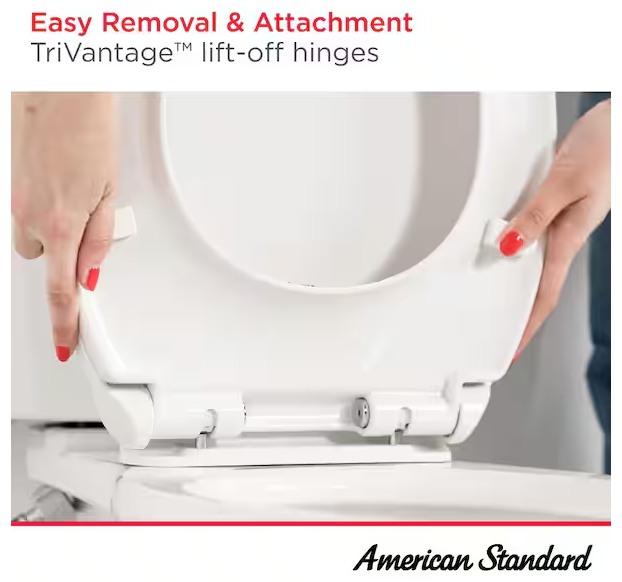 Transitional Elongated Slow Close EverClean Toilet Seat in White