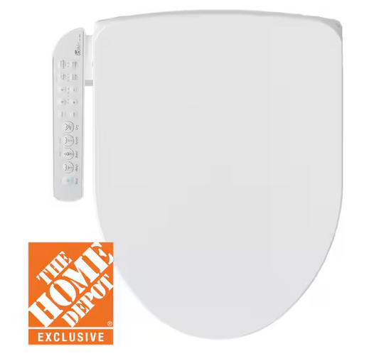 HD-7000 Electric Bidet Seat for Round Toilets in White with Fusion Heating Technology