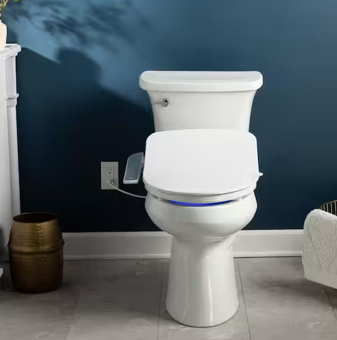 HD-7000 Electric Bidet Seat for Round Toilets in White with Fusion Heating Technology