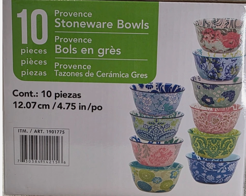 Provence Stoneware Bowls 10-piece