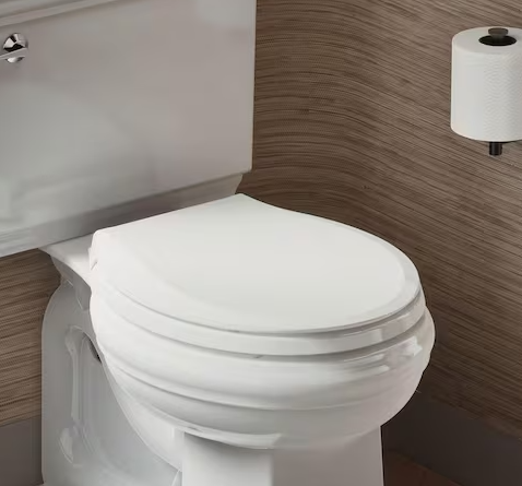 Cachet Round Antimicrobial, Soft Close Toilet Seat in White