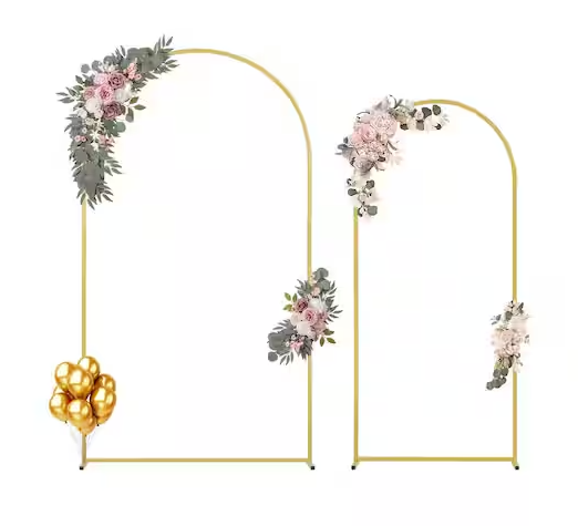 Wedding Arch Backdrop Stand, 7.2 ft. and 6 ft., 11.2 in. x 5.1 in., Set of 2 Stand with Case Connection. Arbor