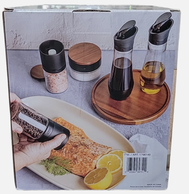 Trudeau Lazy Susan Seasoning Station 6-Piece Set.