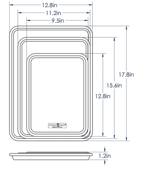 Nordic Ware Naturals 3-piece Baking Sheet Set
