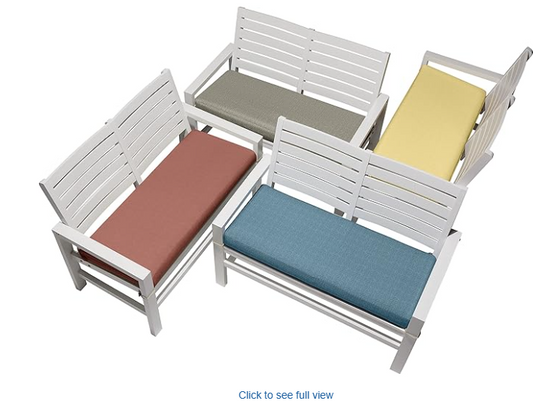 Duck Covers Weekend Water-Resistant Outdoor Bench Cushion, 42 x 18 x 3 Inch, Blue Shadow, Patio Furniture Cushions