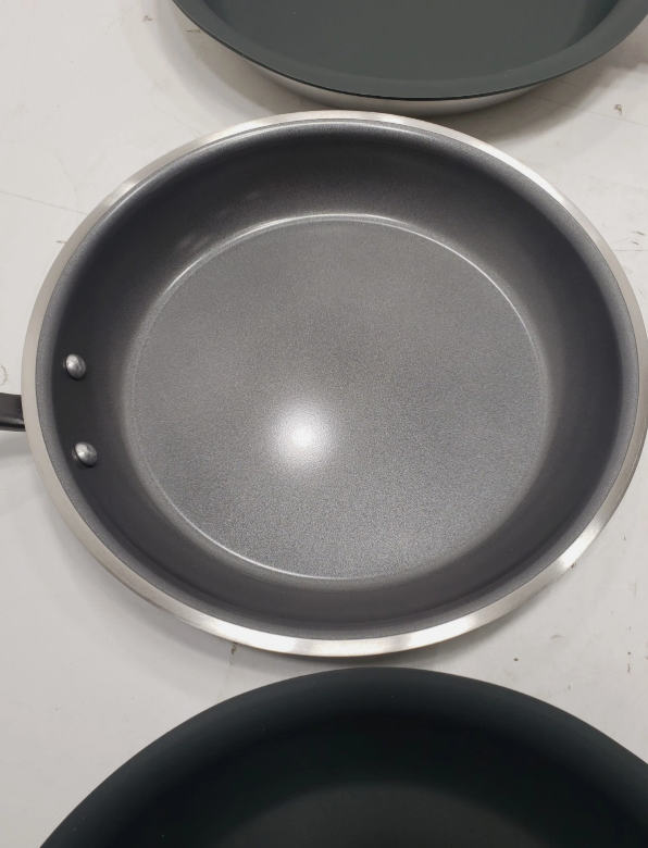 Cookware 2pc CeramiClad Non-Stick Frying Pan Set 10" & 12" Nickel