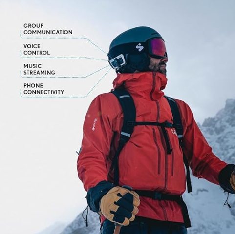 Cardo PACKTALK Outdoor Helmet Communication System, Great for Ski, Snowboard and Cycling (White, Single Pack)