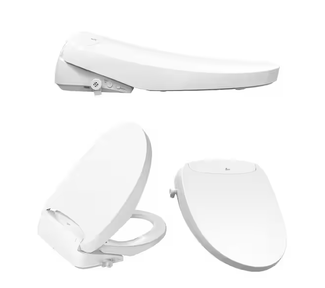 Discovery DLS Electric Bidet Seat for Elongated Toilets in White with Auto Open