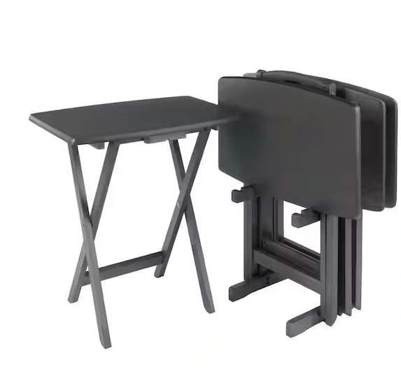 Dorian 23.62 in. Oyster Gray 5-Piece Snack Table