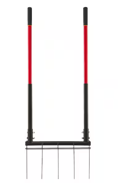 5-Tine Broad Fork with Dual Fiberglass Handles, Durable Garden Tool with U-Shaped Design, Handle 42.13 in. L Garden Fork