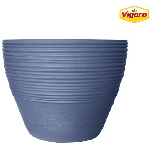 19 in. Ashton Large Brushed Denim Blue High-Density Resin Planter (19 in. D x 14.8 in. H)