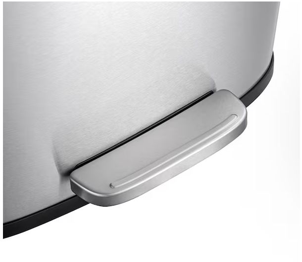 13 Gal. Stainless Steel Kitchen Trashcan, Step-on, Rectangle