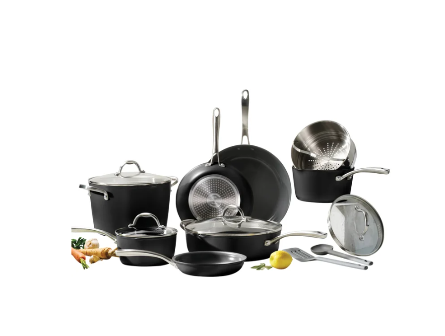 Tramontina Ceramic Non-Stick 12-piece Cookware Set with Utensils