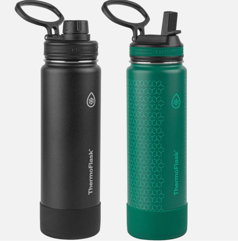ThermoFlask 24oz Double Wall Insulated Water Bottle