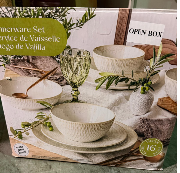 16 PCS New Over and Back Dinner Se