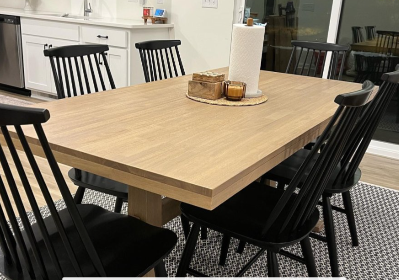 Pedestal Wood Dining Table - Natural - Hearth & Hand™ with Magnolia