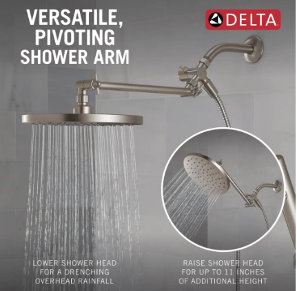 Delta Adjustable Shower Head with Hand Shower