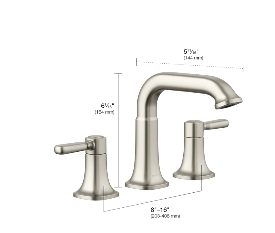 Kohler Terzet Widespread Bathroom Sink Faucet