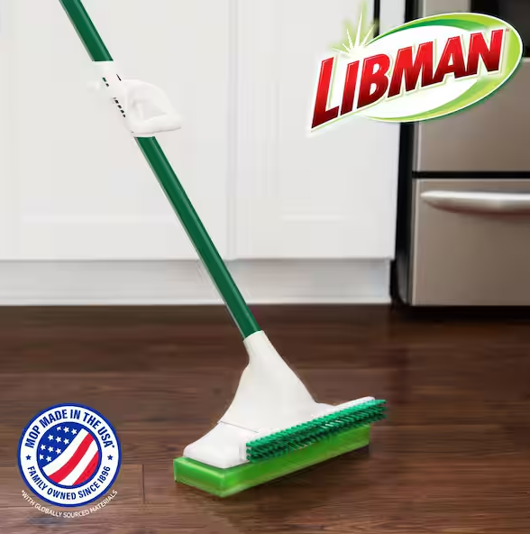 11.25 in. Big Gator Sponge Flat Mop with Scrub Brush