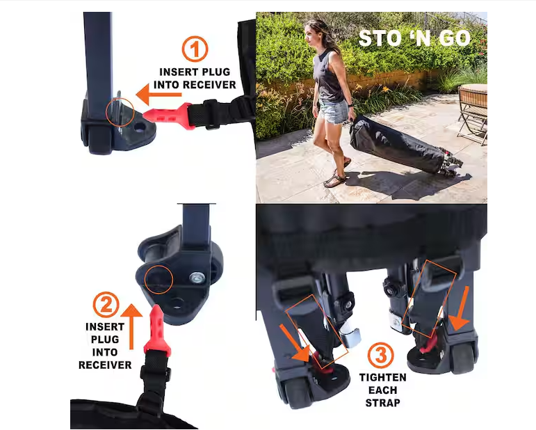 8 ft. X 8 ft. Grey Straight Leg Instant Canopy Pop Up Tent Sto-N-Go