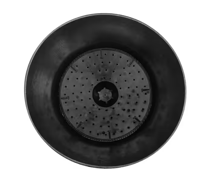 Florencia Large Black Rubber Recycled Self-Watering Round Planter Set (19.5 in. L x 19.5 in. W x 20 in. H)