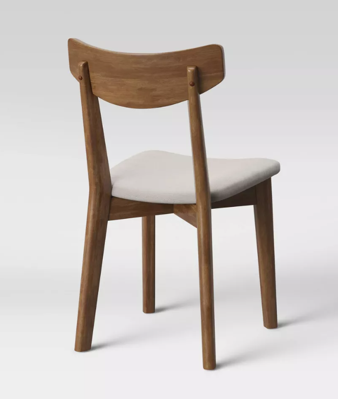 2pk Astrid Mid Century Upholstered Seat Dining Chairs Walnut - Threshold™