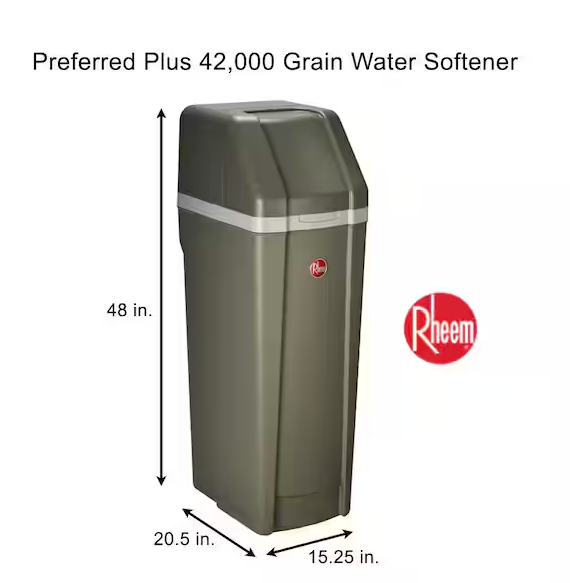 42,000 Grain Preferred Plus Water Softener for Hard Water and Iron Reduction
