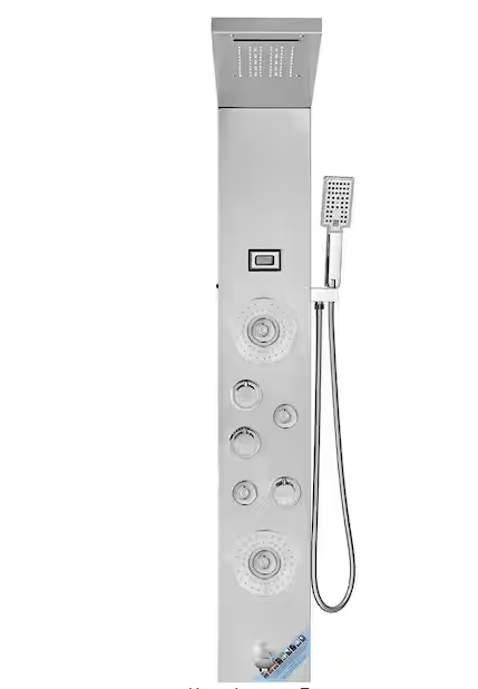 Shower Panel System 6 Shower Modes LED & Display Shower Panel Tower 4 Body Massage Jets Shower Head, 2025 Upgrade