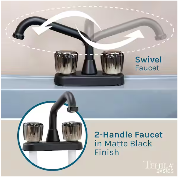 24.75 in. x 22.88 in. Grey Thermoplastic Freestanding Utility Sink with Matte Black Finish Faucet
