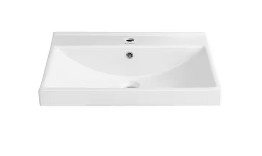 Carre 24 in. Vanity Top Bathroom Sink Single Hole