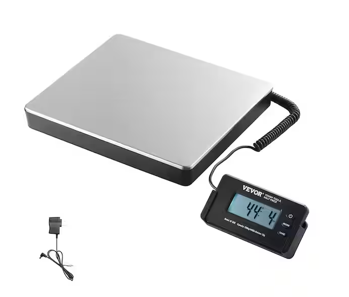 Digital Shipping Scale 440 lbs. LCD Screen Package Food Scale with Timer, Tare Function for Home Wired Connection