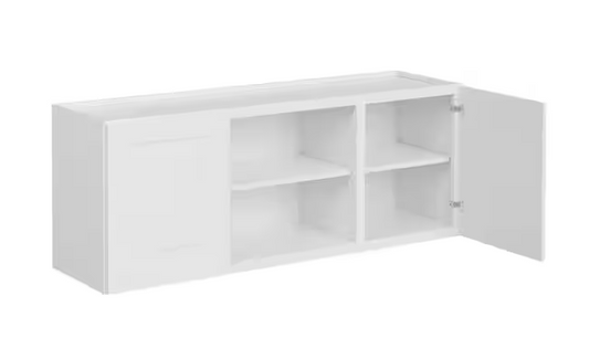 Greenwich Verona White 23 in. H x 60 in. W x 12 in. D Plywood Laundry Room Wall Cabinet with 3 Shelves