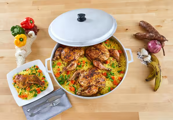 17.9 qt. Cast Aluminum Caldero with Natural Finish
