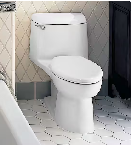 Champion 4 Tall Height 1-Piece 1.6 GPF Single Flush Elongated Toilet in White, Seat Included
