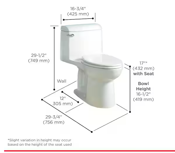 Champion 4 Tall Height 1-Piece 1.6 GPF Single Flush Elongated Toilet in White, Seat Included