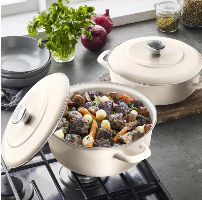 Merten & Storck 5.3-Quart Dutch Oven with Lid, 3.7-Quart Braiser with Lid, 2-pack