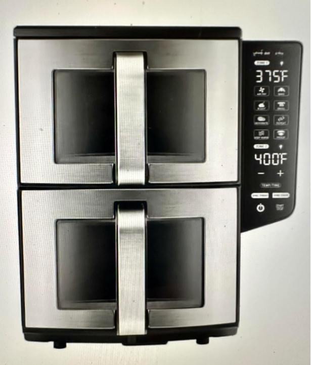 Gourmia 11 Quart Dual Basket Air Fryer with Smart Finish & 4-Layer Cooking
