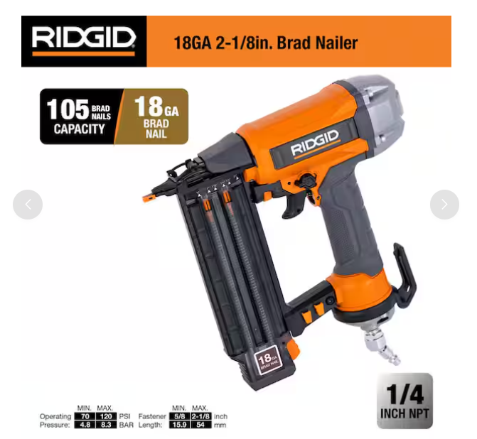 6 Gal. 150 PSI Portable Electric Oil-Free Jobsite Pancake Air Compressor with 25 ft. Air Hose and 18GA Brad Nailer