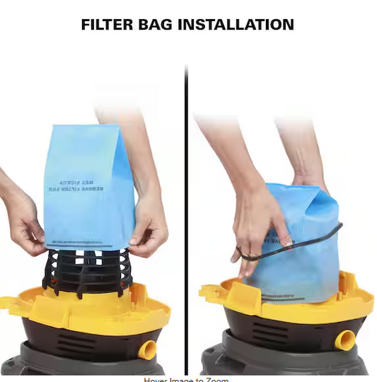 2.0 Gal. 1.75 Peak HP Small Shop Vacuum Wet Dry Vac with Filter Bag, Hose, Utility and Car Nozzle Attachments HD2025