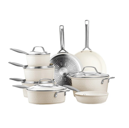 Gotham Steel Pro 13 Pc Ceramic Pots and Pans Set Non Stick, Ceramic Cookware Set