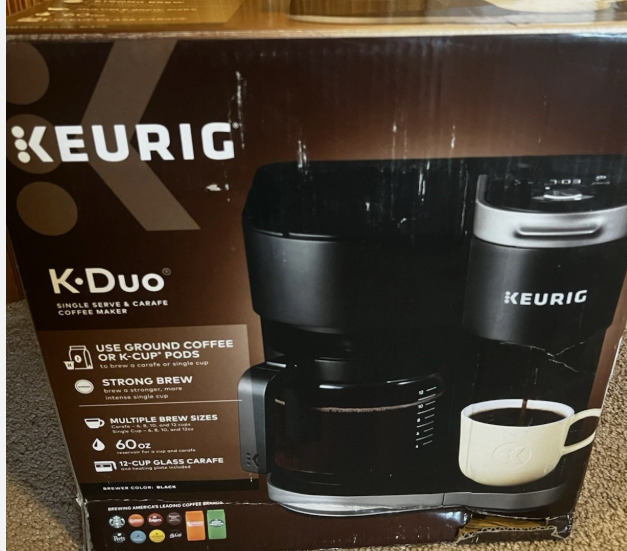 Keurig K-Duo 2-in-1 Single Serve K-Cup & 12-Cup Carafe Coffee Machine (Black)