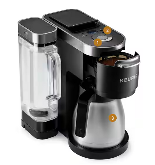 Keurig K-Duo 2-in-1 Single Serve K-Cup & 12-Cup Carafe Coffee Machine (Black)