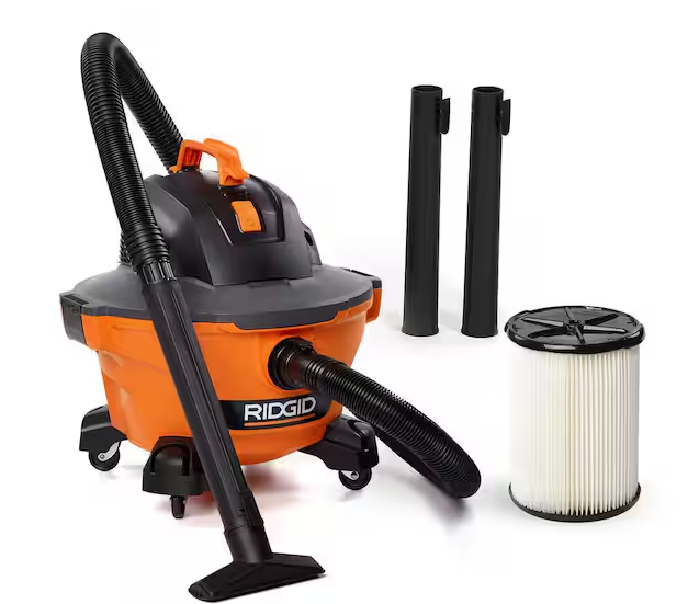 6 Gal. 3.5 Peak HP NXT Shop Vacuum Wet Dry Vac with General Debris Filter, Locking Hose and Attachments HD06001
