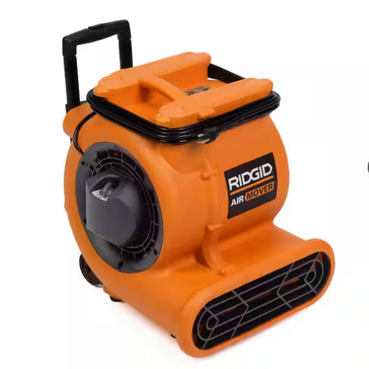 1625 CFM 3-Speed, Portable AM2560 Air Mover Blower Fan with Collapsible Handle, Rear Wheels, Water Damage Restoration